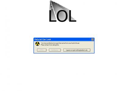 Natural Gas Leak Error Message