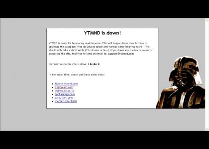 Vader tries to open ytmnd.com