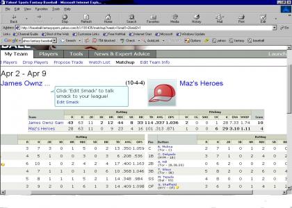 MazzyRocks at Fantasy baseball