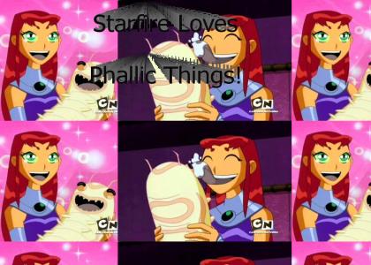 Starfire Loooves Phallic Things