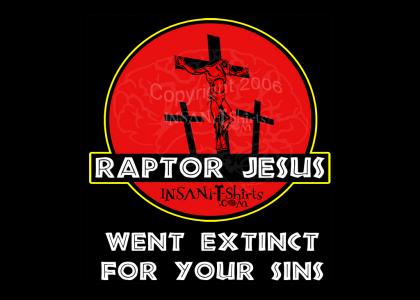 Raptor Jesus T-shirt Now Available