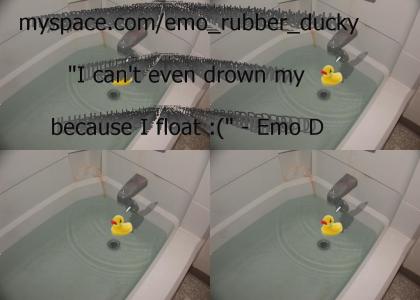 Emo duck atempts to drown himself on myspace