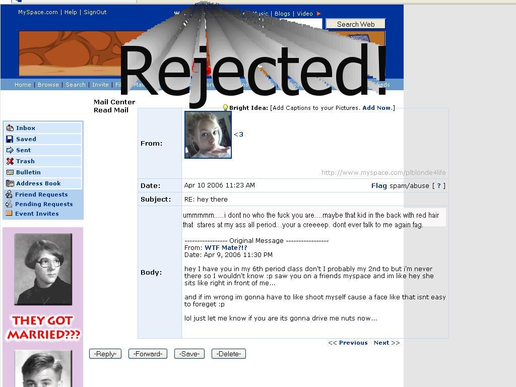 myspacerejected