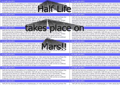 Half-Life takes place on Mars!