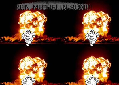 Michelin Man Barely Escapes EXPLOSION!!