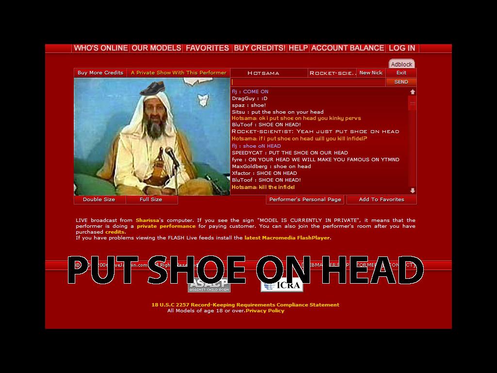 osamashoeonhead