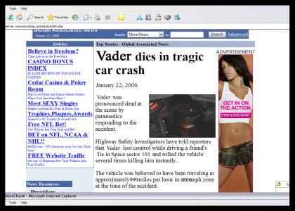 Vader is dead!