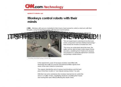 MONKEYS CONTROL ROBOTS WITH THEIR MINDS!!!
