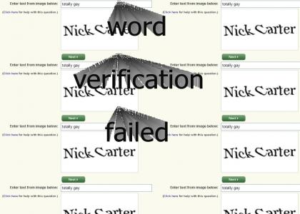 word verification failed
