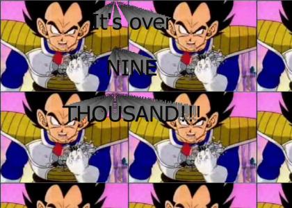 Vegeta, what does the scouter say about his power level?