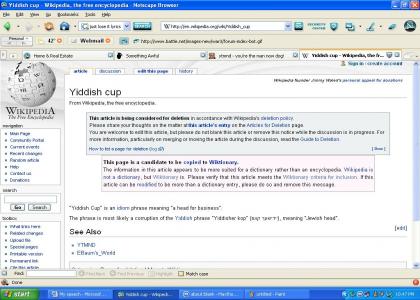 Wikipedia has lost its Yiddish Cup