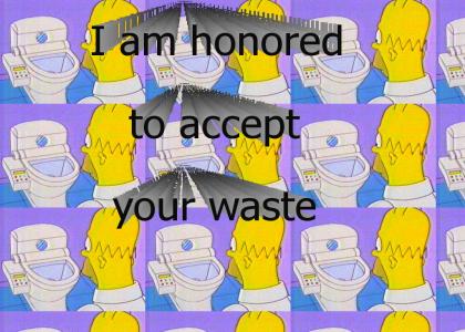Welcome, I am honored to accept your waste