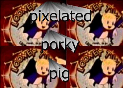 pixelated porky pig