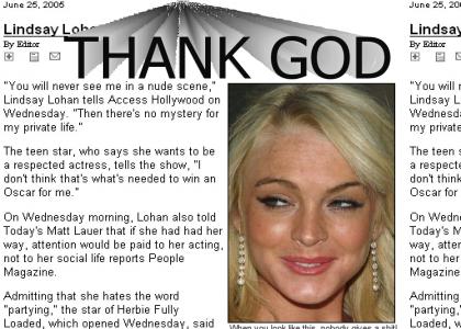 Lohan: No Nude Scenes