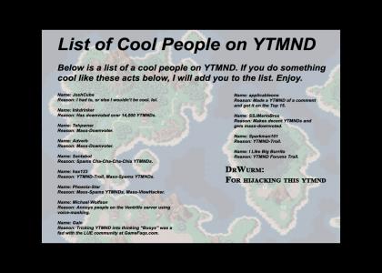 Updated Cool people list