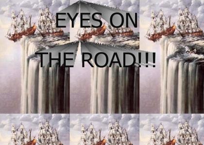 Columbus, eyes on the road!