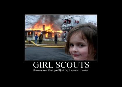 Girlscouts are serious about their sales