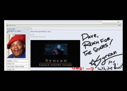 Syncan's Autograph (shocking!)