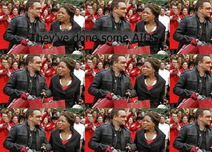 Oprah and Bono Do the AIDS (Down in Africa)