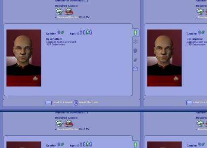 Captain Jean Luc Picard in the Sims 2