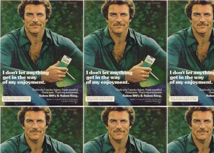 Magnum P.I. enjoys a menthol.