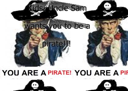 Uncle Sam said You are a pirate!