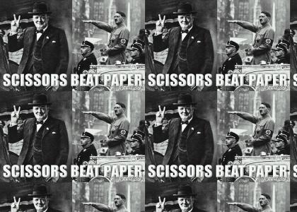 Scissors beats Paper.