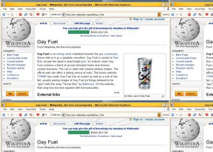 LOL Gay Fuel on wikipedia (ytmnd mentioned)