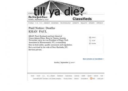 BREAKING: Khan Paul dead!
