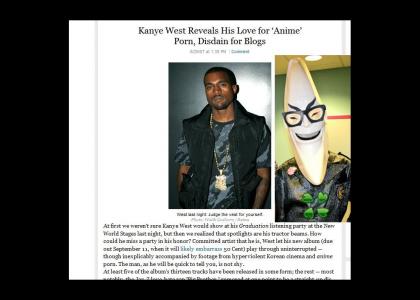 Moot Man brainwashes Kanye West into liking Hentai