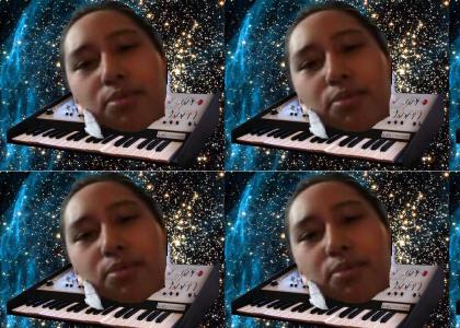 ChadWardenn on a keyboard in space