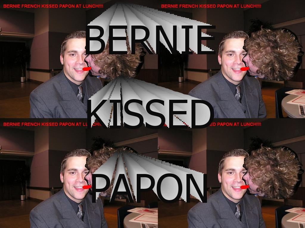 berniekissedpapon