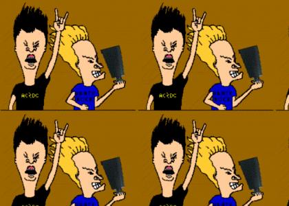 beavis plays the cowbell