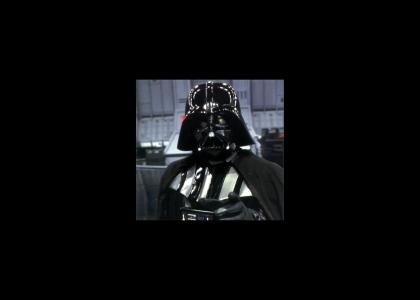 Darth Vader doesn't change facial expressions...