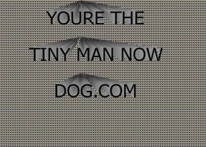 You're the tiny man now dog!