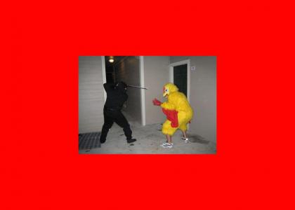 Chicken MANE Vs. Crazy Ninja Part ONE