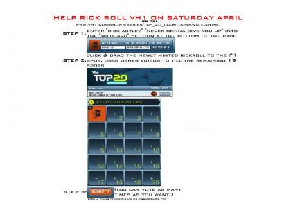 RickRoll VH1 on April 26th