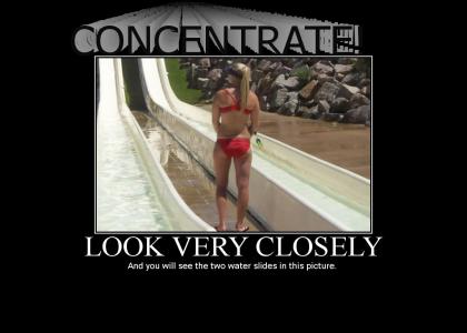 Concentrate on the Water Slides!
