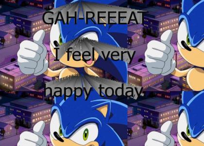 Sonic is happy