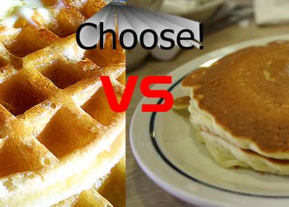 Place your bets! Pancakes vs Waffles