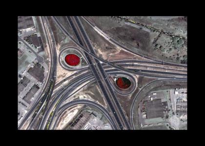 highway interchange stares into your soul