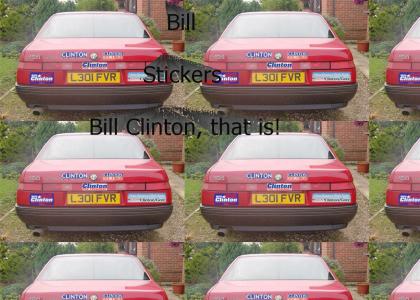 Bill...ergh Clinton Stickers