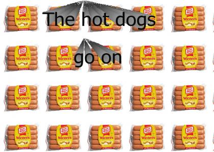 Hot dogs go on