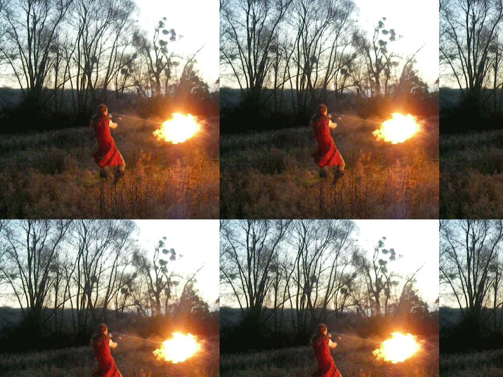 Flamingscythemanspins