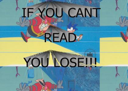 Sonic Says You Suck At Reading!!!