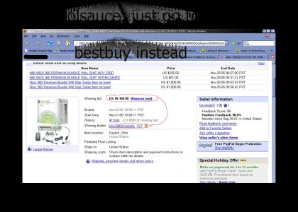 xbox360 fails at ebay