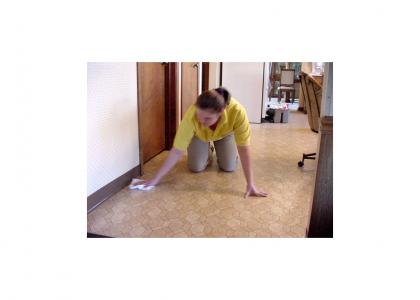 Maids Scrub the Floors