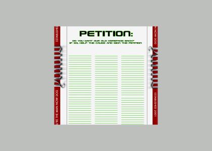 Petition: Change it back!