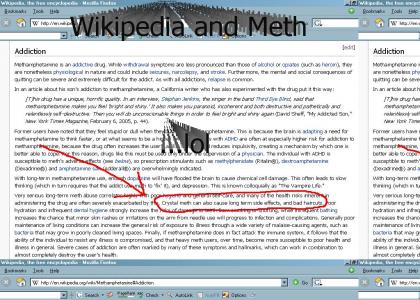Meth Caused me to suck at wikipedia