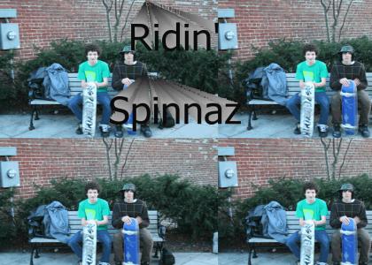 Skateboarding Ridin Spinnaz